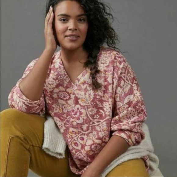 Anthropologie Pilcro Moira Pullover thermal top - Picture 1 of 12